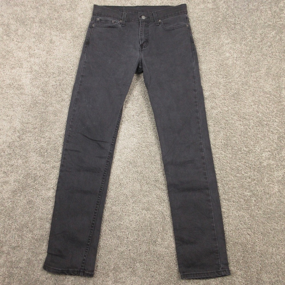 Levis Jeans 30x32 Black 511 Slim Straight Zip Fly Washed Denim Pants